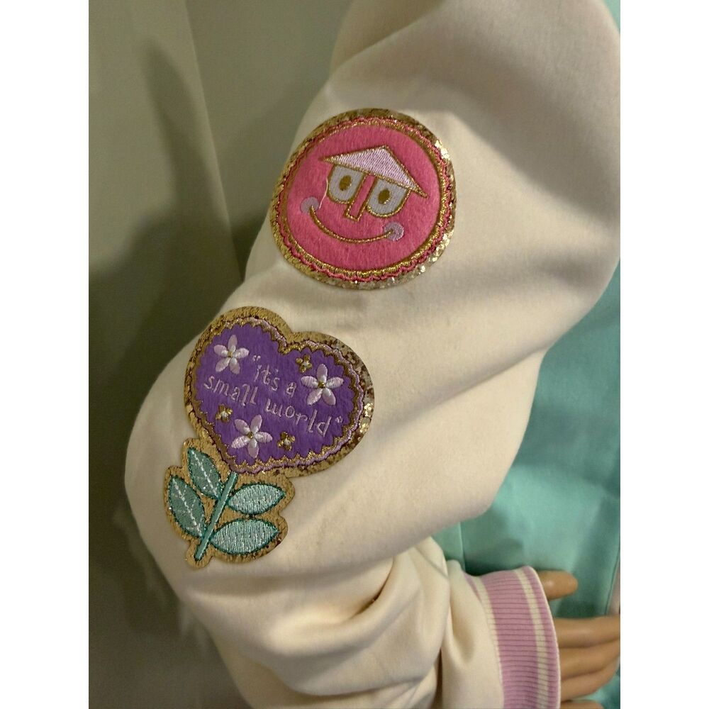 WDW Parks Stoney Clover Lane "It's a Small World" Letterman Jacket- Size Medium - Picture 4 of 10